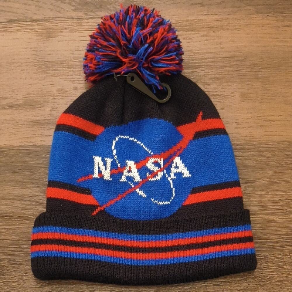 NASA, Kids Pom-Pom Beanie, NWOT